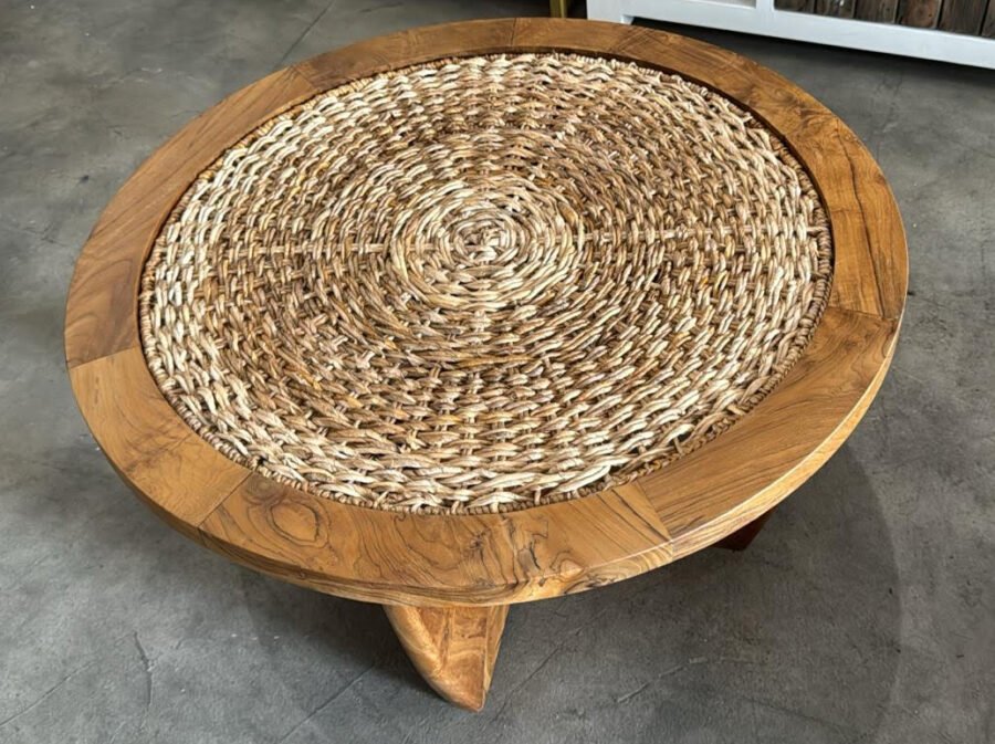 Campa Table Top is weave with glass included (glass not shown in this photo).